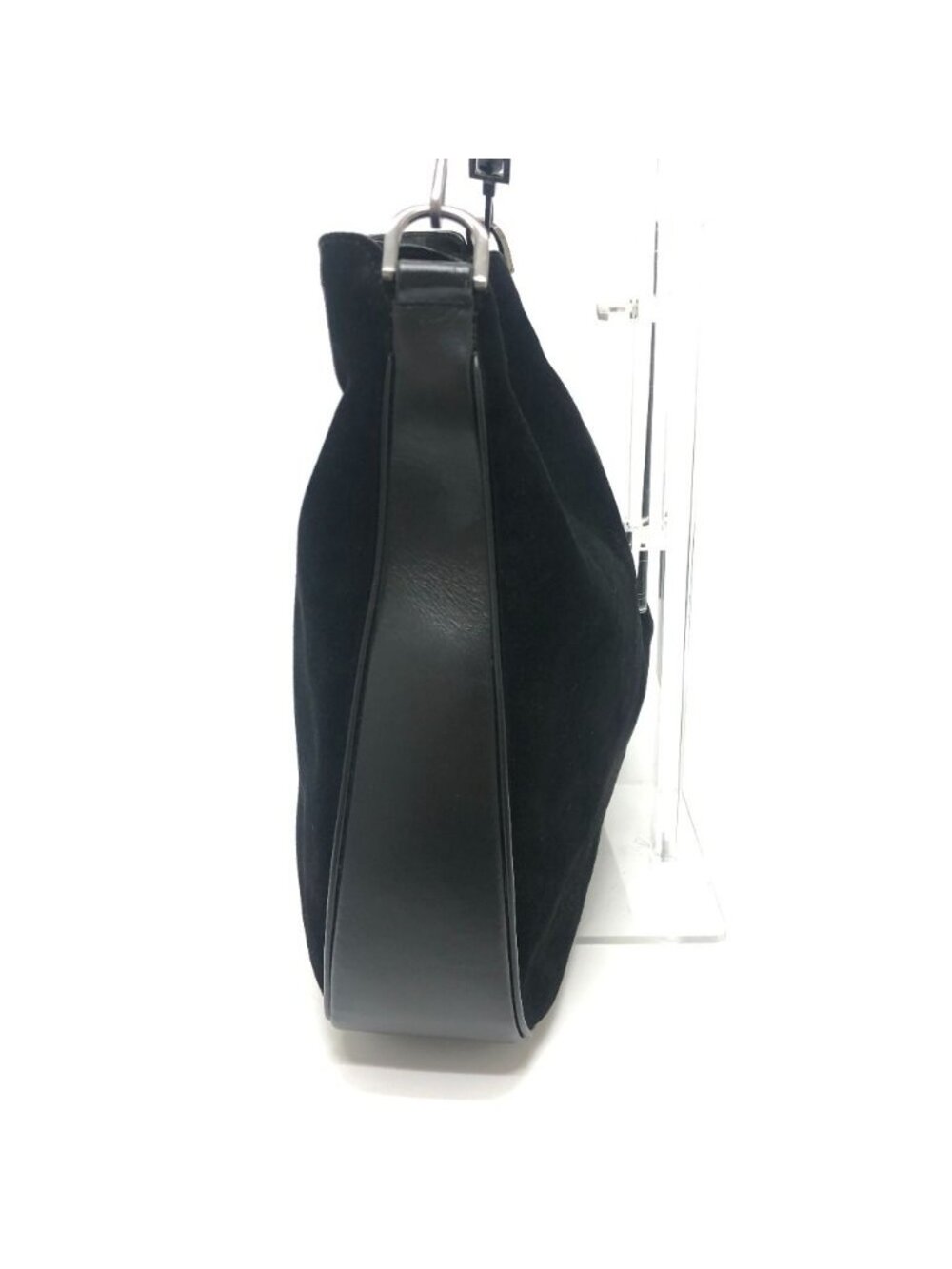 Gucci Shoulder Bag Bamboo Leather Suede Black - Picture 5 of 9